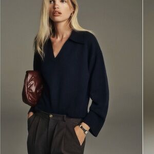Reformation Sawyer Oversized Cashmere Polo